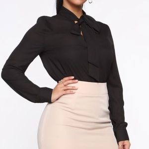 Black button down blouse